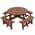 Brown Round Picnic tables-2