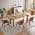 Oak Table+6 Brown Chairs color or pattern variation