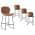 Set of 4 Brown Chairs