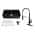 Matte Black Fireclay Kitchen Sink + Matte Black Pull Down Sprayer Kitchen Faucet