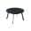 Round Metal Foldable Outdoor Side Table with Powder-Coated Steel Frame in Black color or pattern variation