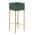 11.7 in. Square Green Wood End Table With Metal Stand