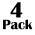 11in - WHITE - 4 Pack