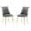 Gray Modern Featured Dining Chair with Adjustable Legs and Metal Feet