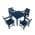 36.2 in. W Table + 4 Slat Back Chairs - Navy Blue color or pattern variation