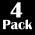 11in - BLACK - 4 Pack