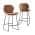 Sef of 2 Brown Chairs