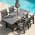 Extra-Large Table with Slat-Back Chairs – 5-Piece Set color or pattern variation