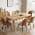 Oak Table+6 Brown Chairs color or pattern variation