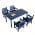 70.9 in. W Table + 4 Ladder Back Chairs - Navy Blue color or pattern variation
