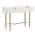 41.7 in. White Modern Wood Rectangular End Table With Metal Stand