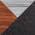 Black Faux Leather, Walnut Wood, & Chrome Metal color or pattern variation