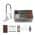 Nano Brushed Kitchen Sink + Brushed Nickel Kitchen Faucet color or pattern variation