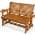 Teak Tone - 2-Seater Oversized color or pattern variation