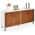 White Wood 58 in. 4-Door Kitchen Buffet Sideboard for Dining Room and Kitchen