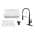 Glossy White Fireclay Kitchen Sink + Matte Black Pull Down Sprayer Kitchen Faucet