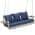 Blue Cushion+Gray Rattan/Metal Frame color or pattern variation