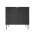 2 Door Black Locker Accent Cabinet with Tapered Support Legs