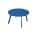 Round Metal Foldable Outdoor Side Table with Powder-Coated Steel Frame in Blue color or pattern variation
