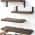 Rustic Brown Board & Black Brackets color or pattern variation