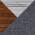 Blue Fabric, Walnut Wood and Chrome Metal