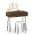 Rustic Brown Vanity With White Stool Seat color or pattern variation