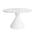 White MDF 47 in. Pedestal Dining Table Seats 6