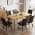 Oak Table+6 Black Faux Leather Chairs color or pattern variation