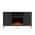 59 in. W Black Freestanding Storage Electric Fireplace TV Stand with Black 23 in. Fireplace