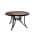 48 in.W Outdoor Cast Aluminum Round Dining Table with Realistic Wood Grain Top