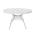 Outdoor Patio Round 47-In Cast Aluminum Dining Classic Pattern Table in White with Umbrella Hole color or pattern variation