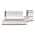 White and Metallic Gray - Queen with Drawers color or pattern variation
