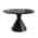Black MDF 47 in. Pedestal Dining Table Seats 6