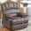 Gray Large Manual Recliner Chair in Fabric for Living Room