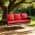 Red Cushion+Brown Rattan Frame color or pattern variation