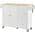 White Solid Wood 52.7 in. Buffet with Locking Wheels and Drawers