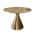 Gold Metal 39 in. Pedestal Dining Table Seats 4