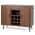 Brown Wood 38 in. Buffet Sideboard with Buffet Cabinet and Storage & 9 Wine Racks
