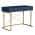 42 in. Rectangular Blue Solid Wood Writing Desk With Metal Stand