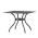 39.5 in. Black Aluminum Square Outdoor Dining Table