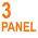 3 Panel color or pattern variation
