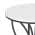 White Artificial Marble Table Top/ Black Metal Legs