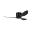 40 in. black ceiling fan no light color or pattern variation