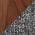 Grey Noise Fabric, Walnut Wood & Black Metal color or pattern variation