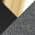 Grey Fabric, Black Wood and Gold Metal color or pattern variation