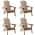 Teak-4PCs color or pattern variation