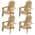 Teak 4PCS color or pattern variation