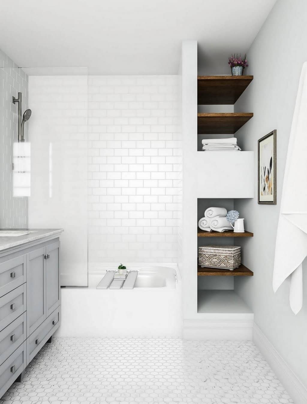Classic White Tile Bathroom