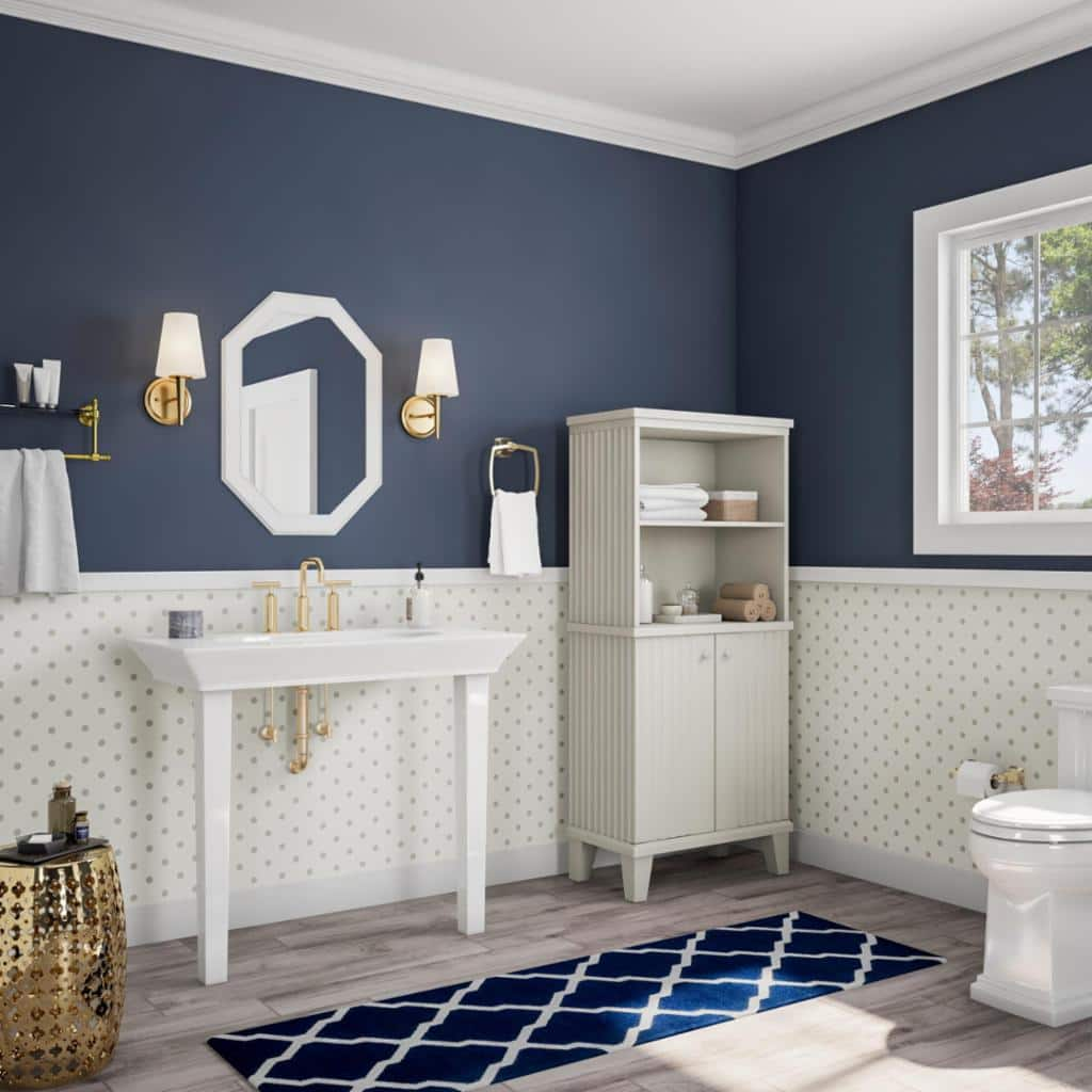 Preppy Modern Guest Bathroom - Home - The Home Depot