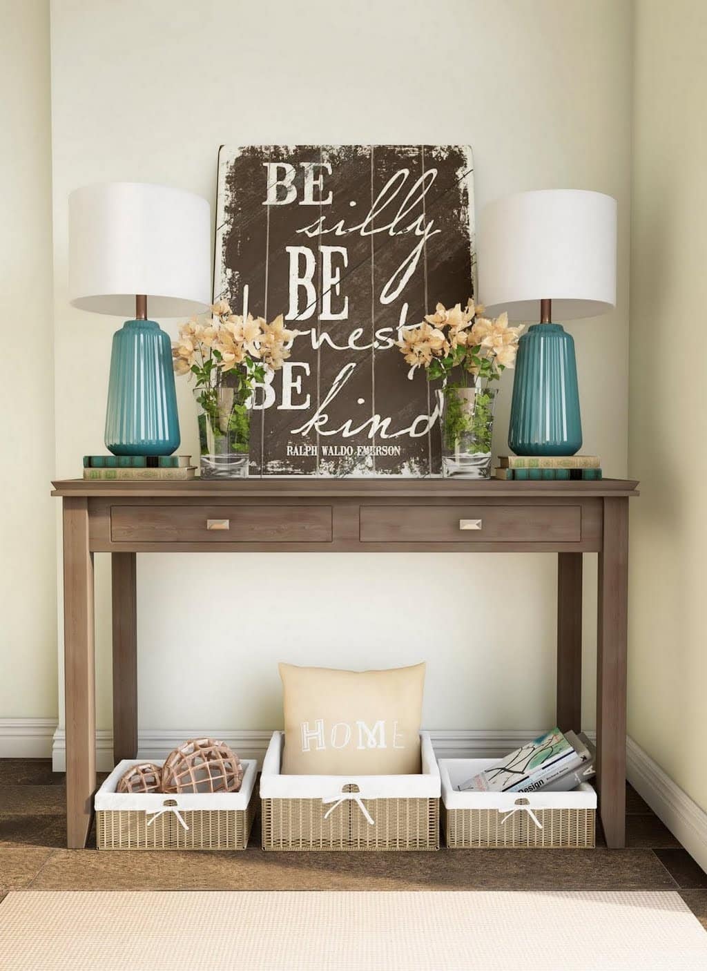 Classic Taupe Textured Entryway